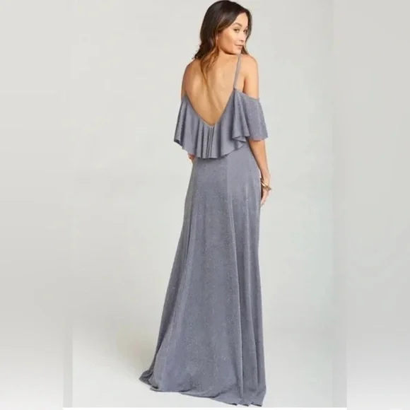 Renee Ruffle Maxi Dress Dancing Queen Shine Smoke - Picture 2 of 6